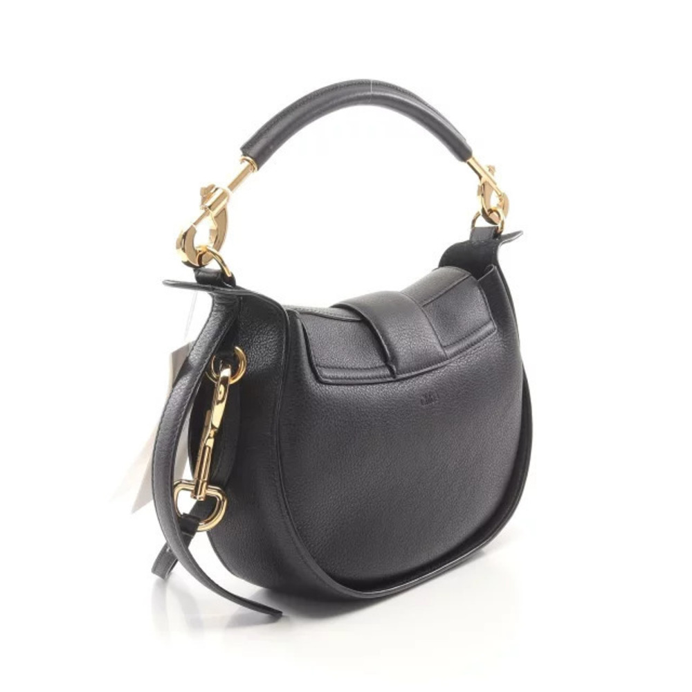 Chloe Chlo Ride Bag Shoulder Leather Black